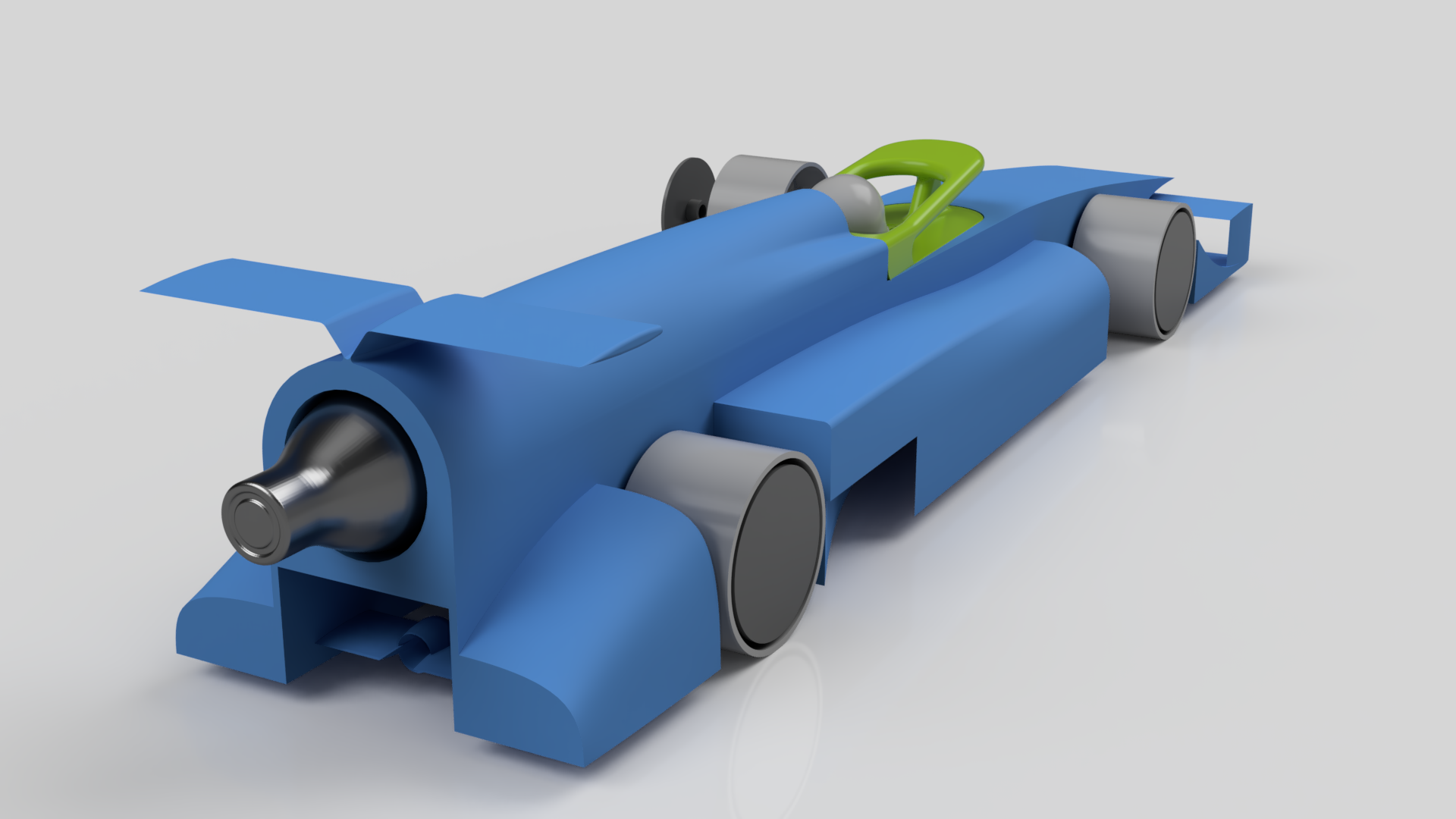 Twintide Fahrzeug-Rendering, Heckansicht